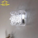 Axyaa Murano Glacier Glass LED Wall Lamp: Retro Mosaic Art Decor for Living Room & Bedroom