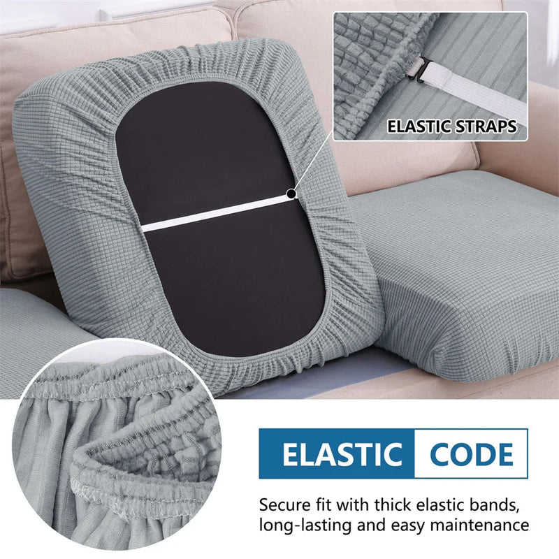 Axyaa Stretch Sofa Seat Cushion Covers - Washable Fabric Slipcover for Living Room