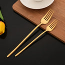 Axyaa 6Pcs Dinner Fork Set Stainless Steel Silverware Cutlery Mirror Flatware