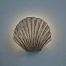 Axyaa Modern Sea Shell LED Wall Lamp Resin Shade Indoor Light Bedroom Decor