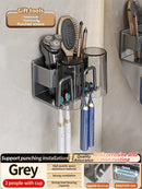 Axyaa 3-in-1 Bathroom Organizer: Toothbrush, Toothpaste, Electric Brush Holder Shelf Rack