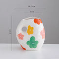 Axyaa Ceramic Flower Vase with Handle - Home Decor Plant Pot