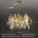 Axyaa Crystal Chandelier: Post-Modern Minimalist Living Room & Restaurant Light