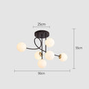 Axyaa Nordic Glass Molecular Pendant Light - Simple Geometry Hanging Lamp