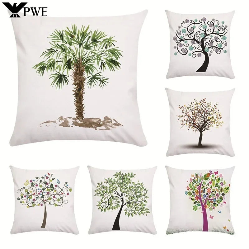 Axyaa Tree Pattern Office Chair Cushion Cover