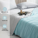 Axyaa Silky Air Cooling Comforter Lightweight Summer Quilt, Double Side Cold Fabric