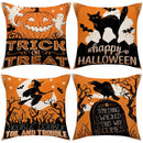 Axyaa Halloween Horror Linen Pillowcase 45x45cm Sofa Cushion Cover