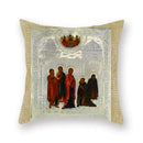 Axyaa Religious Pattern Polyester Throw Pillowcase - Decorative Cushion Cover for Home