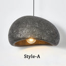 Axyaa Grey Line Pendant Light: Nordic Half Nest Shape for Living Room, Bedroom, Restaurant