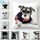 Axyaa Spectacle Dog Print Pillow Cover 45x45CM