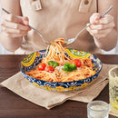 Axyaa Ceramic Pasta Bowls 42 Oz Soup Colorful Dishwasher Oven Safe, 4/8 Piece