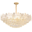 Axyaa Modern Minimalist Crystal Chandelier for Living Room, Bedroom, and Dining Room