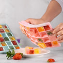 Axyaa Silicone Ice Cube Tray - 24 Grid Small Square Mold for Ice Maker