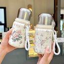 Axyaa Floral Insulated Stainless Steel Water Bottle with Lid