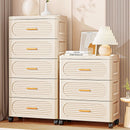 Axyaa 15.75 Inch Multi-tier Rolling Storage Cabinet for Snacks, Clothes, Books