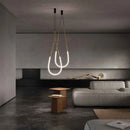 Axyaa LED Bar Counter Chandeliers: Minimalist Art Decor for Restaurant, Villa, Hotel Lobby