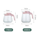 Axyaa Glass Kettle: High Temp Resistance Water Bottle, Transparent Teapot, Coffee Jug
