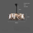 Axyaa Crystal Round LED Chandelier for Dining Room Bedroom Living Room