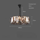 Axyaa Crystal Round LED Chandelier for Dining Bedroom Living Room - Art Lighting Fixture