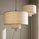 Axyaa Multilayer Fabric Chandelier Pendant Light for Kitchen Living Room