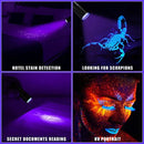 Axya UV Blacklight Flashlight: Professional 9 LED Ultraviolet Light for Pets, Scorpions