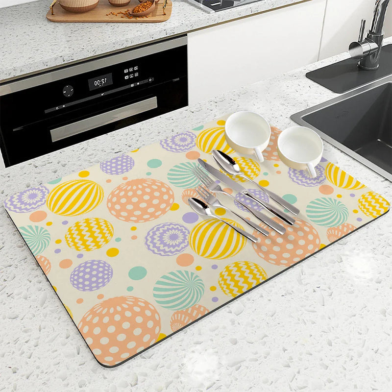 Axyaa Geometric Pop Star Absorbent Drying Mat