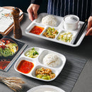 Axyaa White Melamine Fast Food Plate Set - Commercial Grade Imitation Porcelain Plate