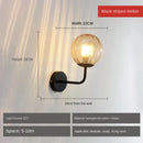 Axyaa Gold Modern Glass Ball LED Wall Sconce for Living Bedroom Decor