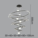 Axyaa Nordic Stair Chandelier Pendant Lights, Ceiling Light for Living Room Bedroom Dining Room