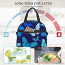 Axyaa Colorful Butterflies Insulated Lunch Bag with Shoulder Strap