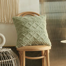 Axyaa Soft Plush 3D Twists Pattern Pillowcase for Home Decor - 45x45/30x50cm