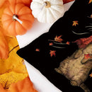 Axyaa Fall Maple Leaf Cat Pillow Cover - Farmhouse Autumn Decor Pillow Case