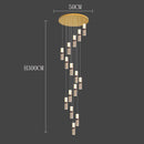 Axyaa Crystal Chandelier Stair Pendant Living Room Light Modern Interior Lighting