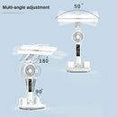 Axyaa Rechargeable Table Lamp with Fan, LED Clock Display and Reading Light