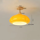 Axyaa Big Pumpkin Glass Pendant Light 30W Vintage Wood Hanging Lamp