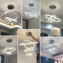 Axyaa Crystal Rings Pendant Light Chandelier Ceiling Lamp Modern Lustre Fixture