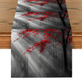 Axyaa Red Maple Sun Table Runner - Washable Dining Decor for Wedding and Home