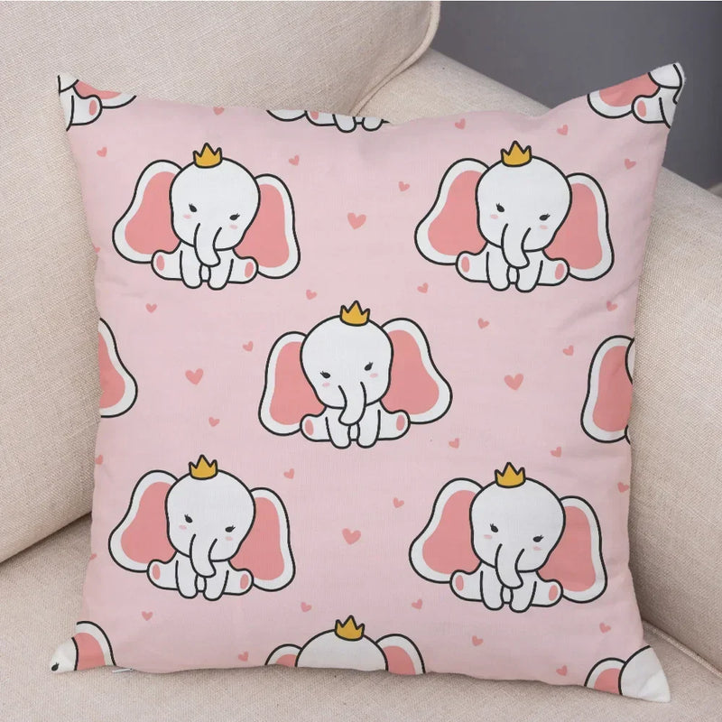 Axyaa Cartoon Animal Cushion Cover: 45*45cm for Living Room, Sofa, Car, Children's Room