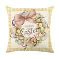 Axyaa Spring Rabbit Pillowcase 45x45cm Decorative Linen Sofa Cushion Cover