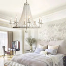 Axyaa Antique White Vintage Ceiling Chandelier E14 Pendant Lamp for Bedroom, Living Room, Offices