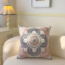 Axyaa Pastoral Flower Embroidery Pillowcase - Canvas Towel Sofa Cushion Cover
