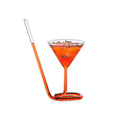 Axyaa Spiral Straw Vampire Glass - Creative Clear Cocktail Cup