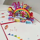 Axyaa 3D Pop-up Birthday Card for Kids, Friends, Family - Creative Hollow Paper Carving