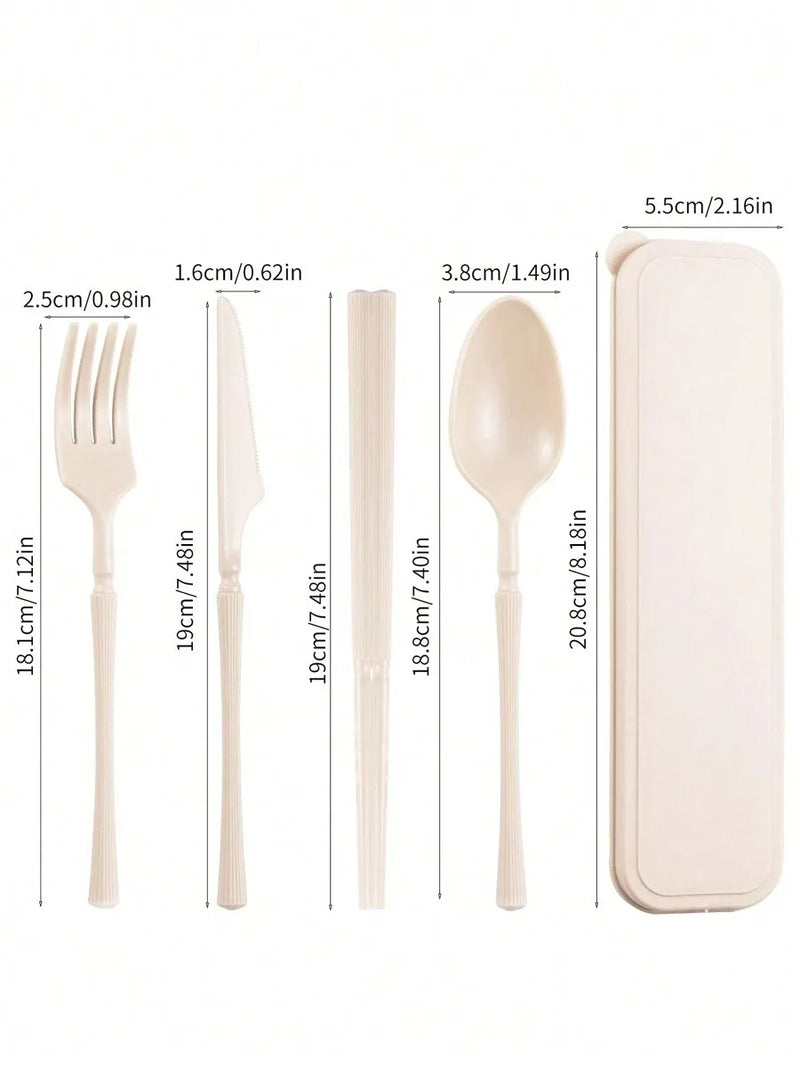 Axyaa Plastic Tableware Set for Picnics, Camping, Student Supplies