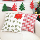 Axyaa Christmas Plush Towel Embroidered Throw Pillowcase for Nordic Home Decor