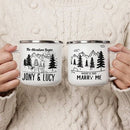 Axyaa Enamel Campfire Mug Customized for Couples Forest Wedding Gifts