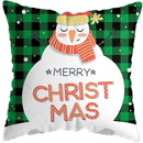 Axyaa Green Plaid Christmas Pillow Cover - Festive Home Decor