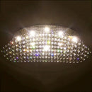 Axyaa Modern Crystal Chandelier - Contemporary Flush Mount Ceiling Light for Elegant Home Decor