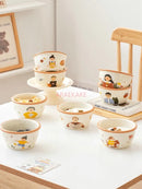Axyaa Ceramic Bowl Set - Stylish Rice, Noodle, and Soup Bowls for Family Tableware
