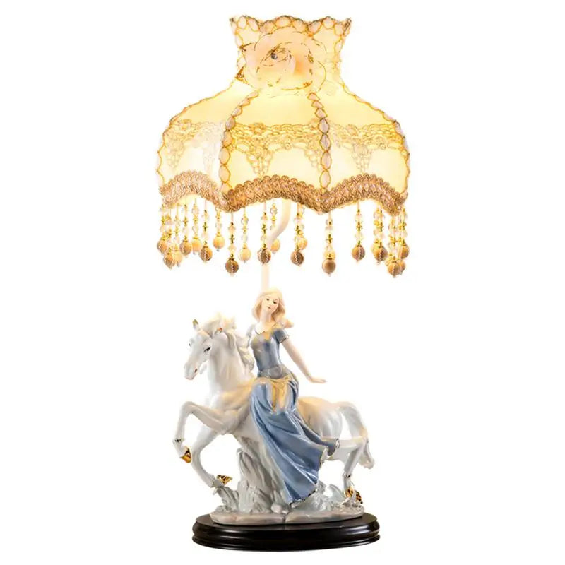 Axyaa Castle Princess Bedroom Table Lamp with Remote Control